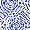 Shower Curtain in Cecil Commodore Blue Watercolor Dot Circular Geometric
