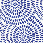Shower Curtain in Cecil Commodore Blue Watercolor Dot Circular Geometric
