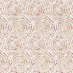 Shower Curtain in Cecil Potters Wheel Terracotta Brown Watercolor Circular Dot Geometric