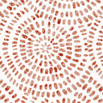 Shower Curtain in Cecil Potters Wheel Terracotta Brown Watercolor Circular Dot Geometric