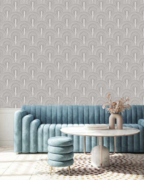 Black Arc Pattern Wallpaper