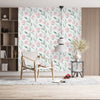 Contemporary Pink Flowers Wallpaper Chic