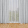 Rod Pocket Curtain Panels Pair in Classic Black Ticking Stripe on White