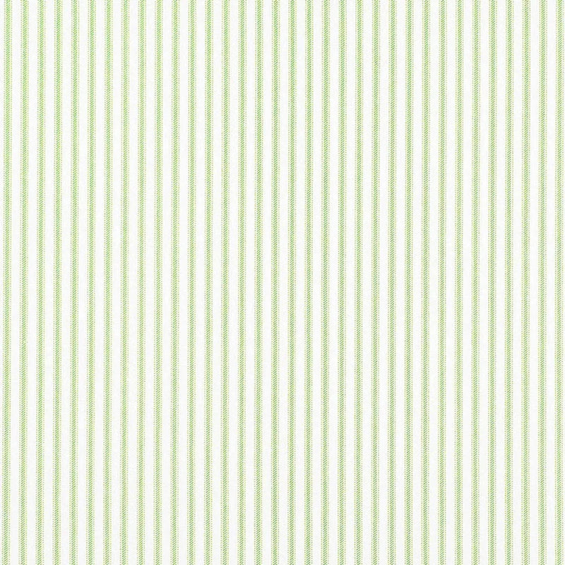 Rod Pocket Curtains in Classic Kiwi Green Ticking Stripe on White