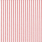 Rod Pocket Curtain Panels Pair in Classic Lipstick Red Ticking Stripe on White