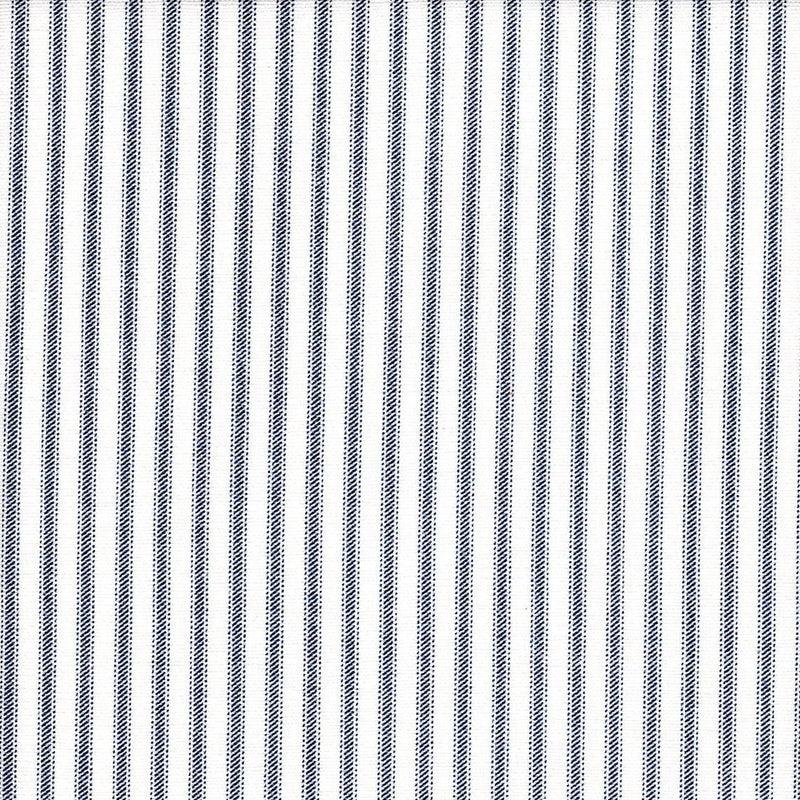 Bed Scarf in Classic Navy Blue Ticking Stripe on White