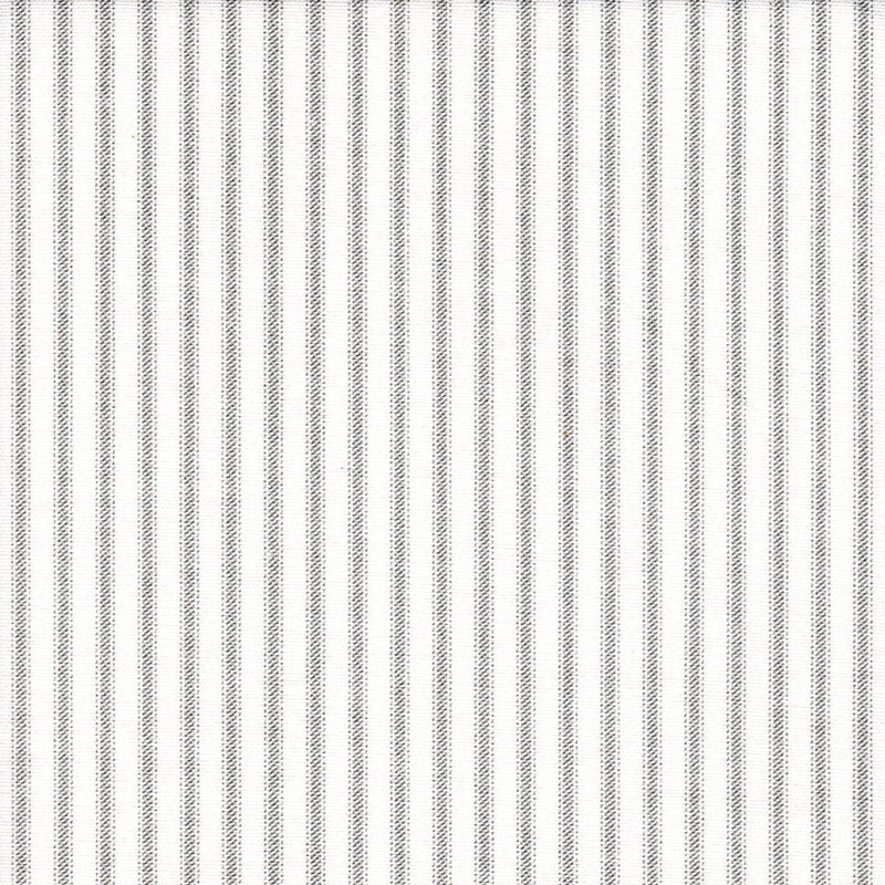 Shower Curtain in Classic Storm Gray Ticking Stripe on White