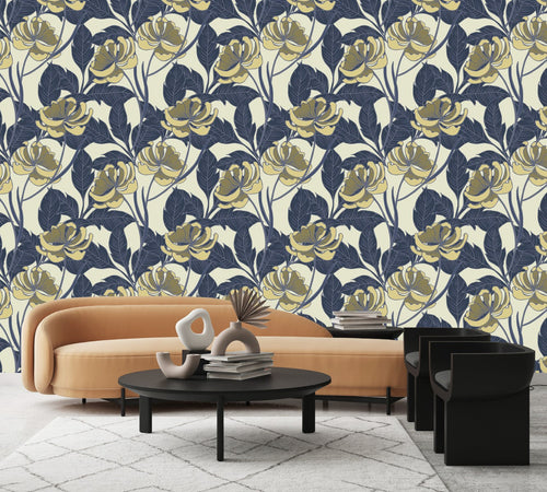 Floral Plants Pattern Wallpaper