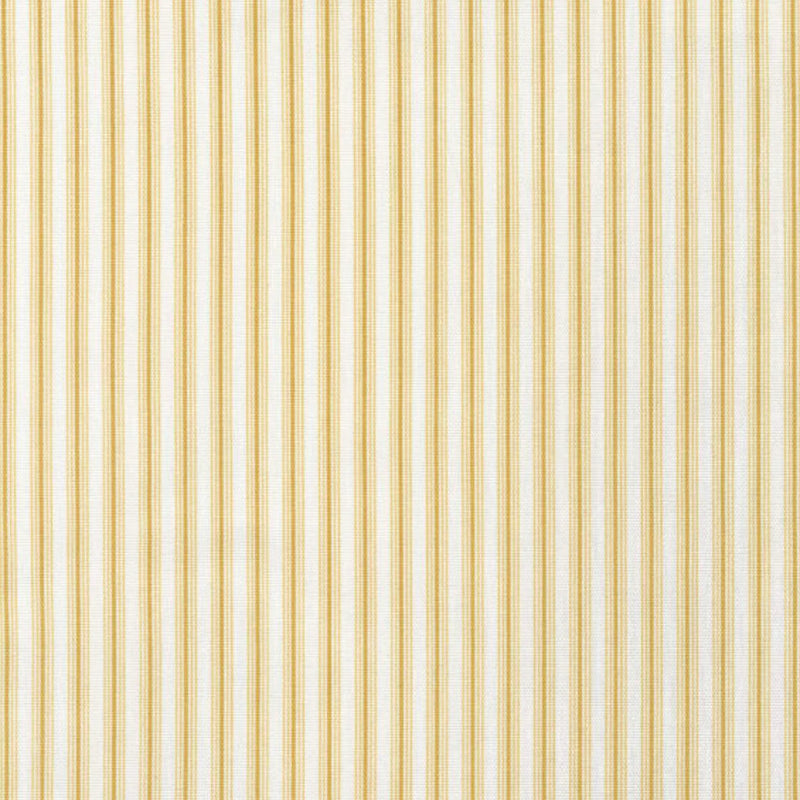 Rod Pocket Curtain Panels Pair in Cottage Barley Yellow Gold Stripe