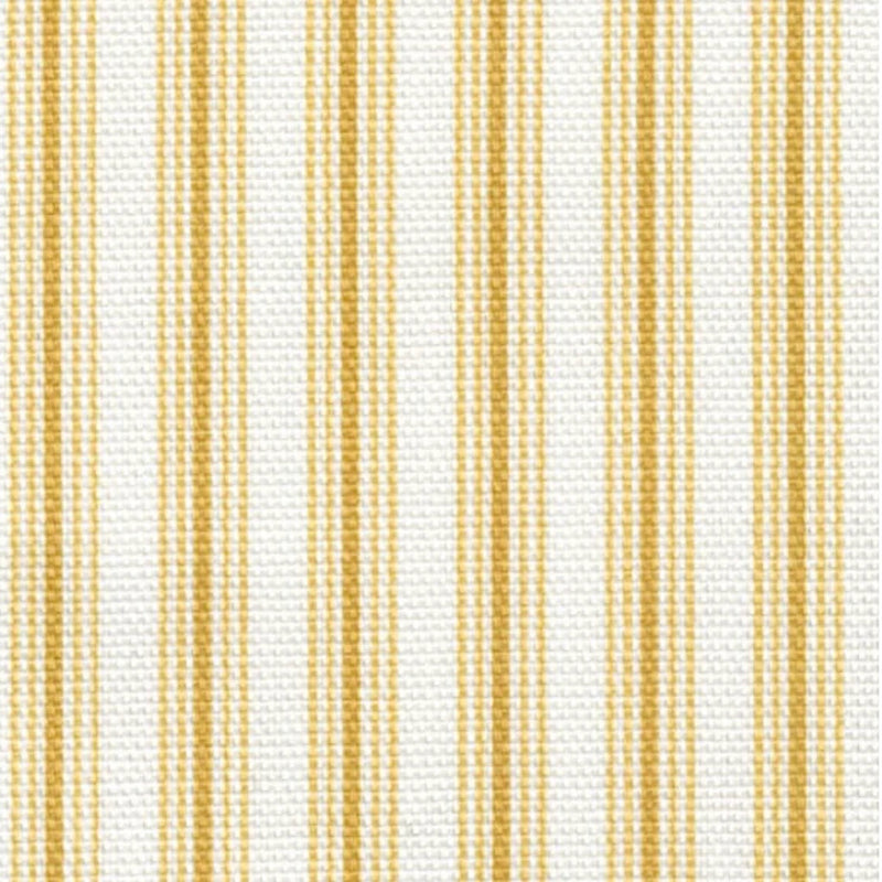 Rod Pocket Curtain Panels Pair in Cottage Barley Yellow Gold Stripe