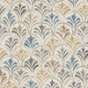 Shower Curtain in Countess Harbor Blue Scallop Watercolor