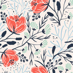 Attractive Red Flowers Wallpaper Fashionable
