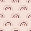 Modish Pink Wallpaper with Rainbows