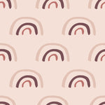 Modish Pink Wallpaper with Rainbows