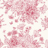 Contemporary Red Flowers Wallpaper Tasteful