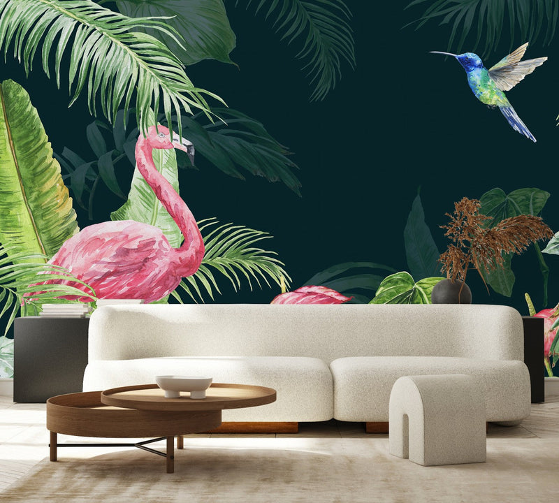 Elegant Tropical Landscape Wallpaper