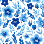 Elegant Blue Floral Wallpaper Vogue