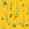 Yellow Wallpaper with Butterflies