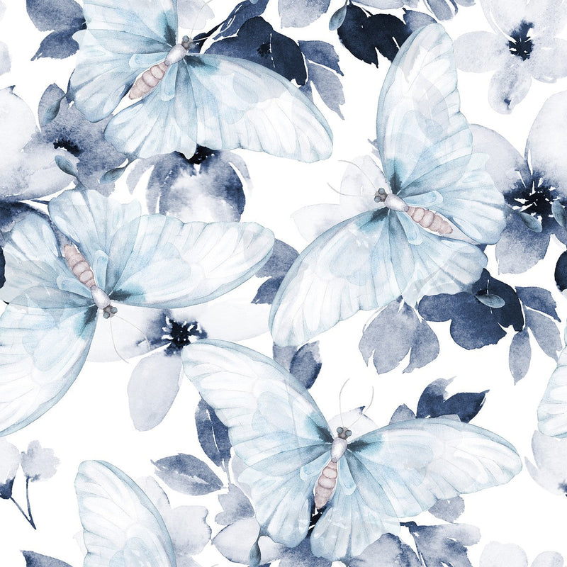 Butterflies among Flowers Wallpaper