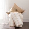 Linen Texture Woven Button Decorative Pillow Cover