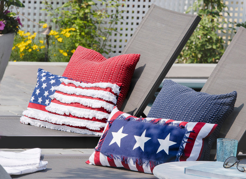 3 Stars And Stripe Decorative Pillow