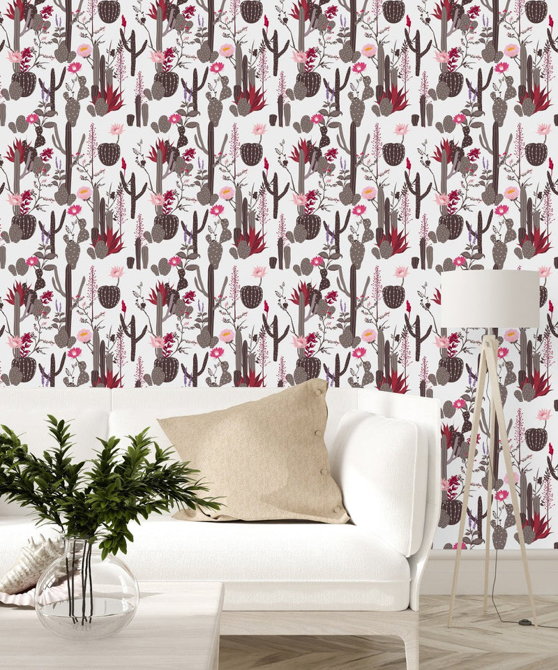 White Cactus Wallpaper