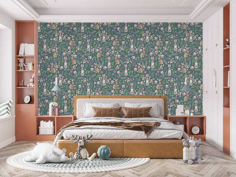 Hares Pattern Wallpaper