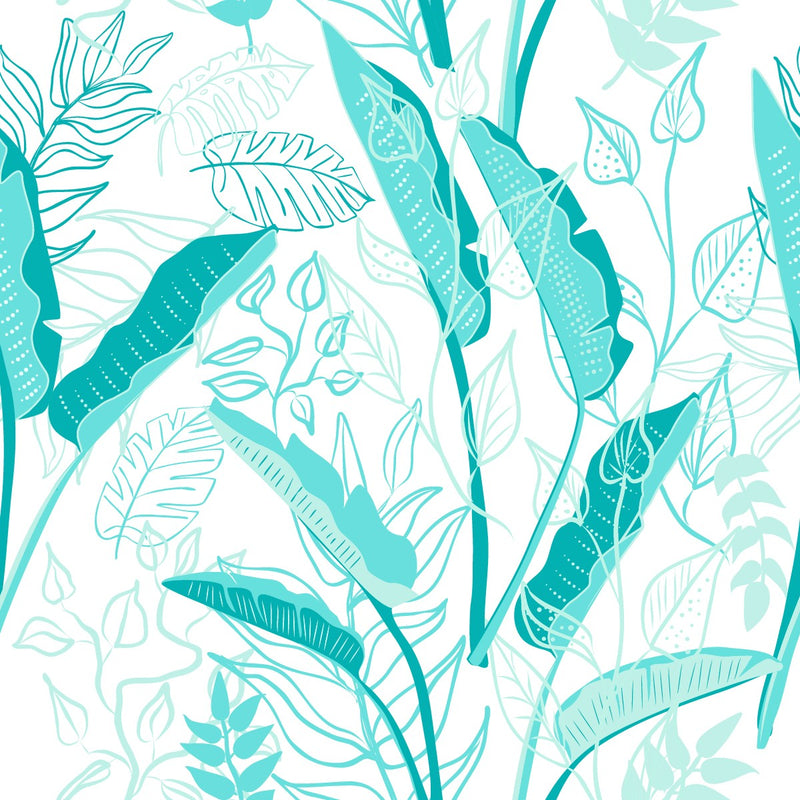 Light Blue Leaves Wallpaper