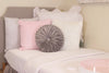 Round Pleated Soft Velvet Decorative Pillow