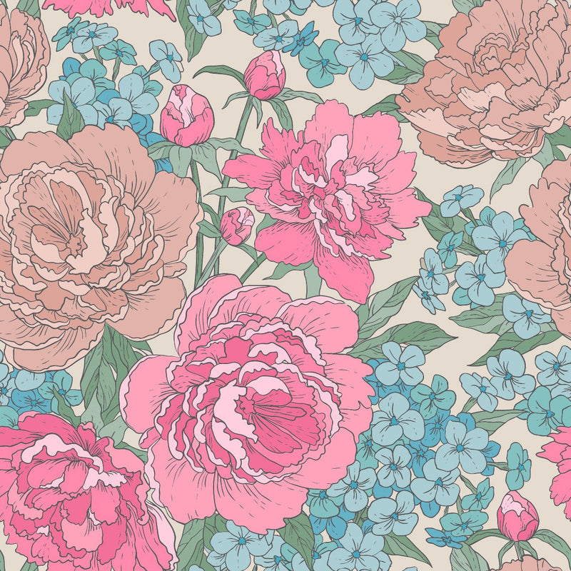 Hand Drawn Flowers Wallpaper