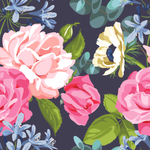 Large Floral Pattern Wallpaper