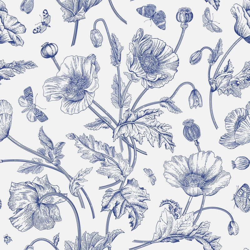 Blue Poppies Wallpaper