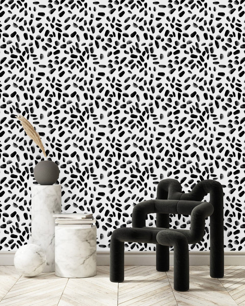 Black Water Colored Spots Wallpaper