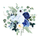 Blue Floral Bouquet Wallpaper