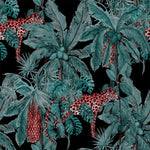 Black Wallpaper with Palms