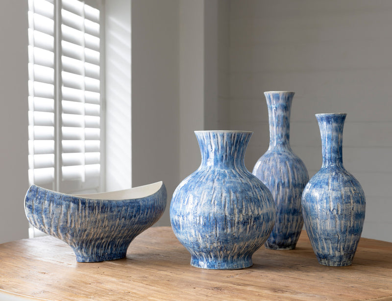 Lovecup Vibrant Blue Glaze Tall Porcelain Vase L736