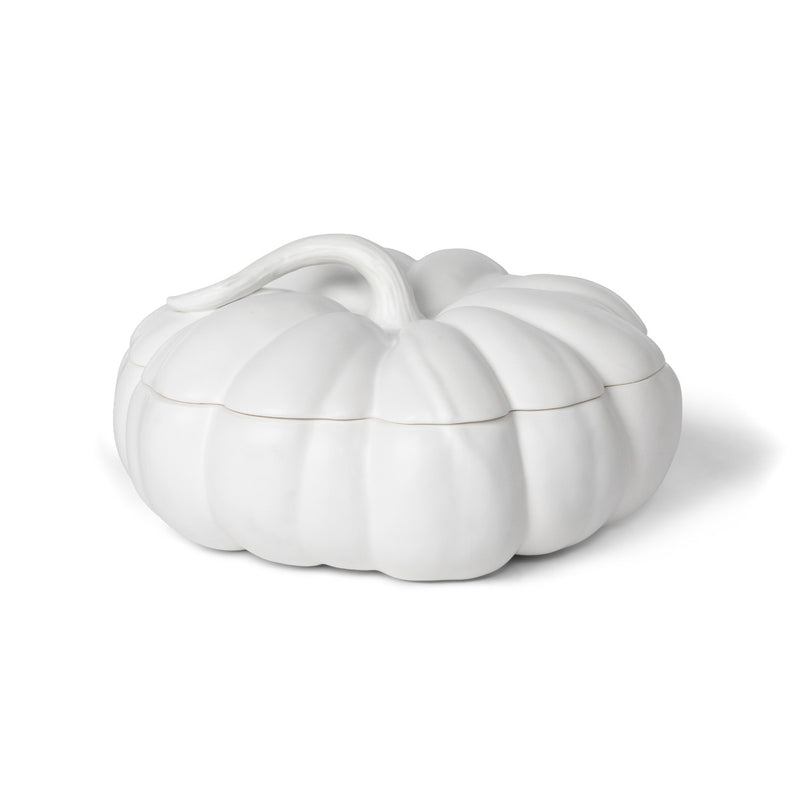 Lovecup Matte White Lidded Ceramic Pumpkin Bowl Large L271