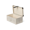 Antique Canvas Storage Box with Genuine Leather L225
