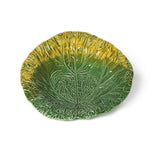 Lovecup Green Cabbage Leaf Ceramic Serving Platter 20" Dia. L197