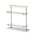 Lovecup White Marble and Brass Bistro Rack L057