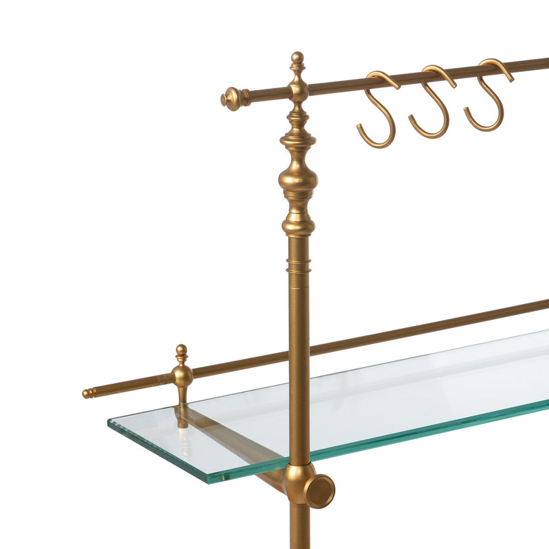 Lovecup White Marble and Brass Bistro Rack L057