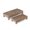 Lovecup Wooden Risers for Kitchen or Retail Display Set of 2, L226