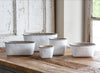 White Cement Planter Large, Set of 2 L488