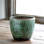 Green Glazed Pot, Large L664