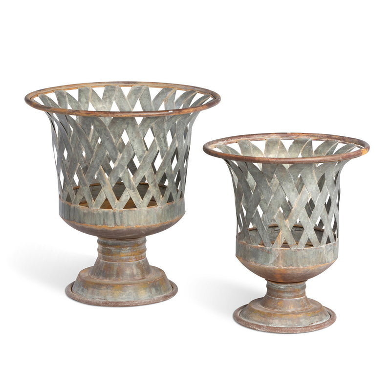 Lovecup Woven Metal Classic Urn, Set of 2 L297