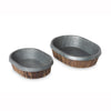Lovecup Galvanized Lined Wooden Oval Trays Set of 2 L096