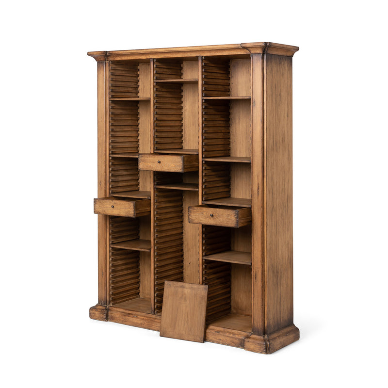 Bradford Adjustable Shelf Wooden Bookcase L137