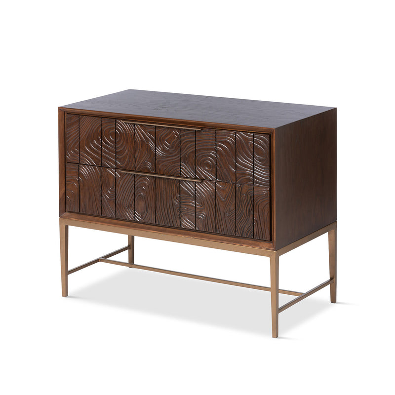 Lovecup Addison Faux Bois 2-Drawer Chest L059