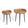 Lovecup Nested Wood and Iron Occasional Tables, Set of 2 L054