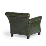 Bradford Aged Green Leather Armchair L059